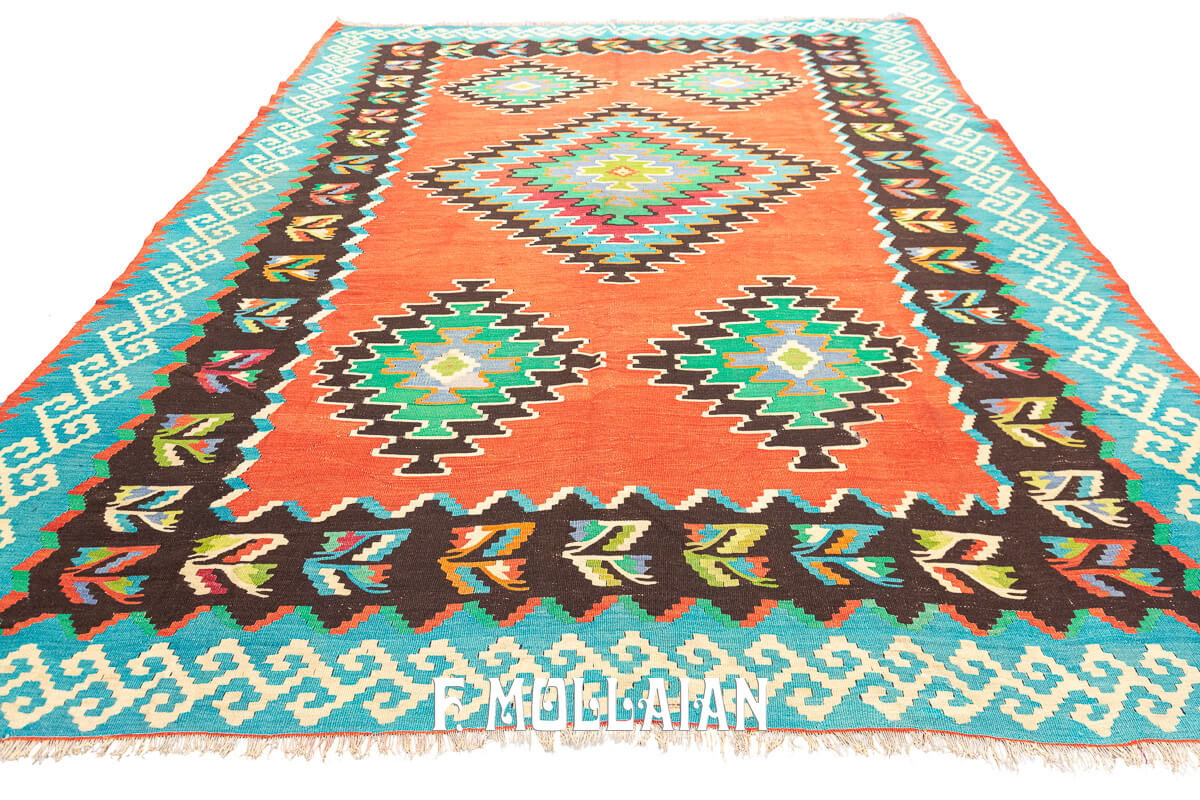 Kilim Rug Shirwan Dark Brown n°:7283